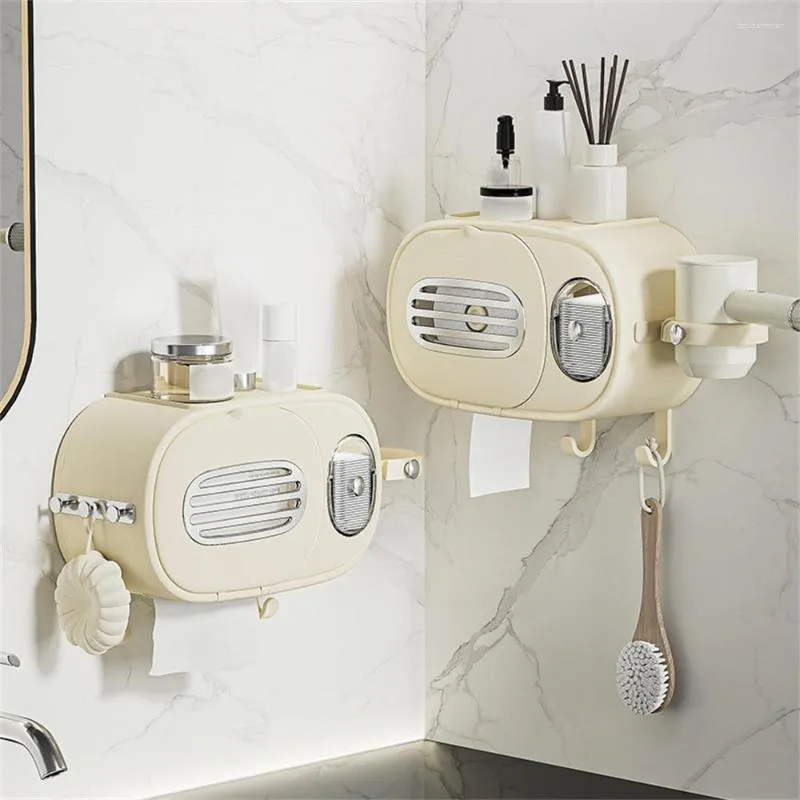 Storage Boxes Wall-mounted Transparent Visible Tissue Box A One-by-one Drawer Toilet Bathroom Punch-free