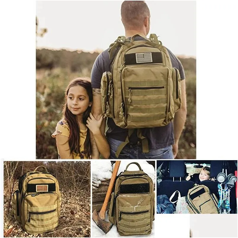 Outdoortassen Tactische luiertas Camouflage Legerrugzak Heren Militair Assat Molle Jachtrugzak Waterdicht Bug Drop Levering Sport Dhbcx