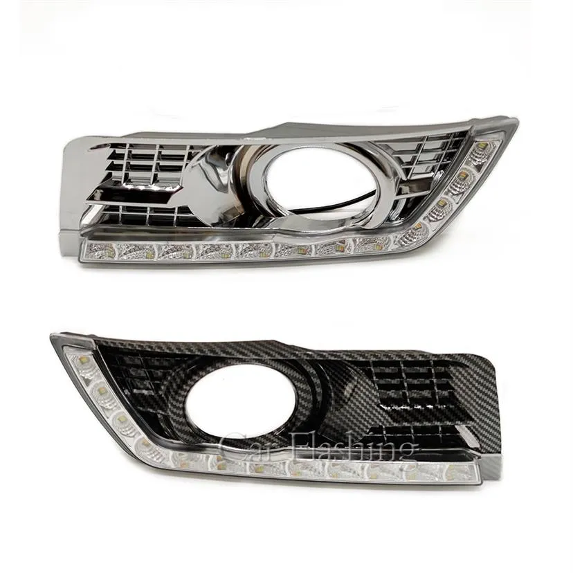 LED -dagsljus för Cadillac SRX 2012 2013 2014 2015 2016 DRL FOG Lamp Cover Driving Lights With Turn Signal289L