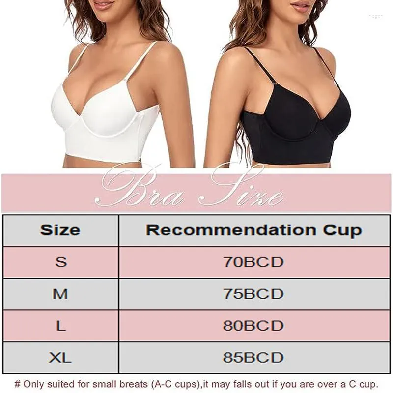 Deep V Plunge Bras for Women Convertible Sexy Low Back Invisible Magic Wire  Bra