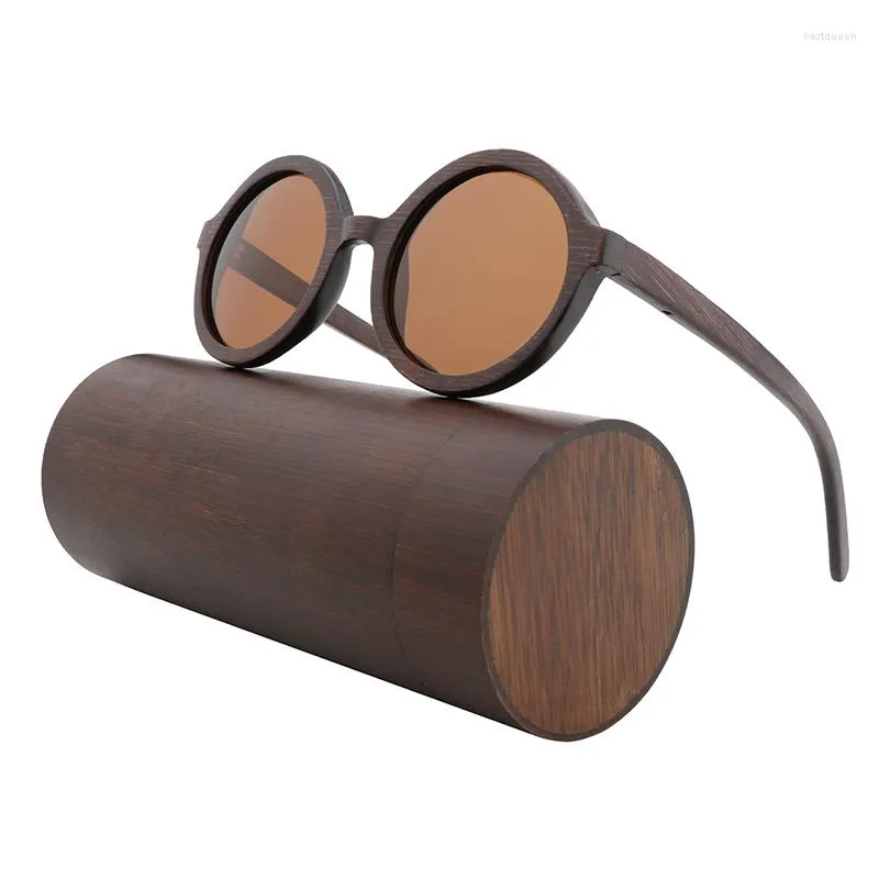 Sunglasses Green Wooden Polarized Bamboo UV400TAC Lenses Anti-ultraviolet And Anti-Glare