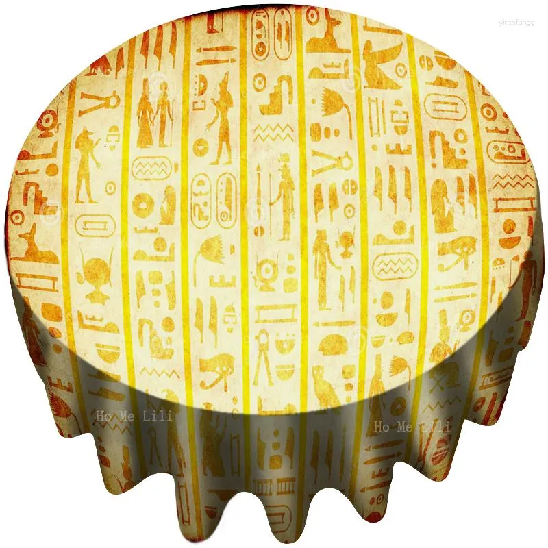 テーブル布のテーブルクロスエジプト人古代エジプトアルファベットグランジグランジバックグラウンドテーブルクロス