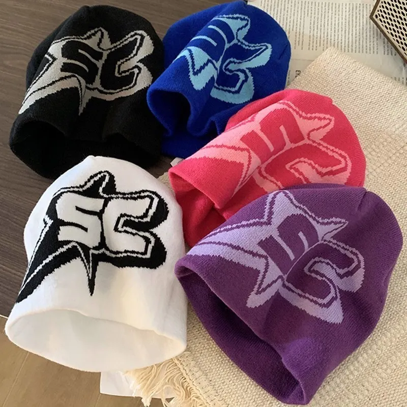 Streetwear Beanie: Knitted Y2K Hip Hop Hat, Unisex Jacquard  display picture 3