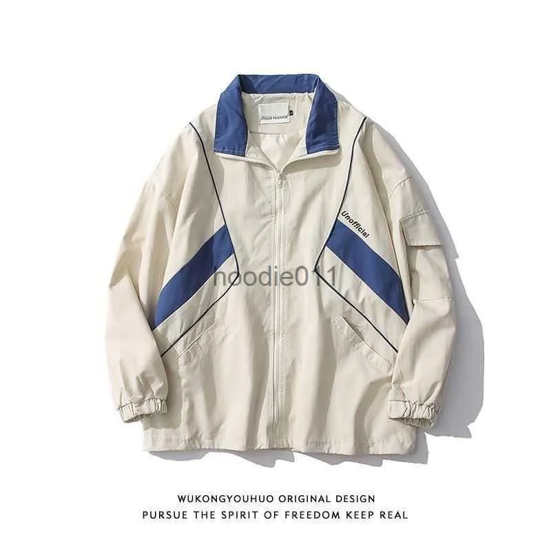 Mens Jackets American Retro Tactical Jacket Mens Japan Color Matching High Street Loose Casual Sports Baseball Uniform Preppy Hip Hop Coat L230925 From 9 77 DHgate