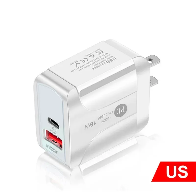 type c  Eu US UK 12W PD USB-C Wall Chargers Plug Adapters For Iphone 6 7 8 11 12 Samsung Lg Android phone PC With Box