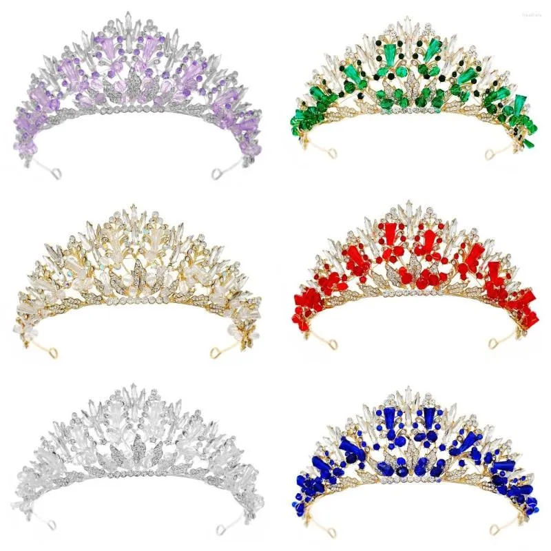 Haarspeldjes Handgemaakte barokke kristallen tiara's en kronen Strass Prom Bruids Bruiloft Accessoires Sieraden Kralen voor vrouwen Bruid