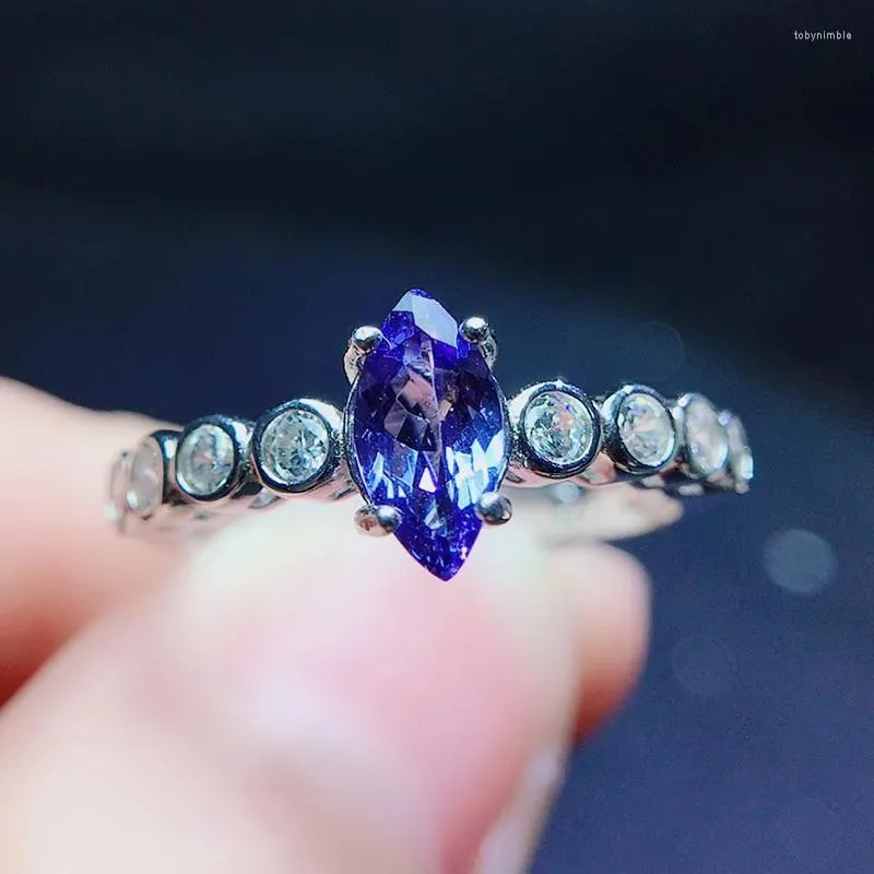 Cluster Ringen CoLife Sieraden 925 Zilveren Tanzanite Ring Voor Dagelijks Dragen 4mm 8mm Natuurlijke Eing Verjaardagscadeau vrouw