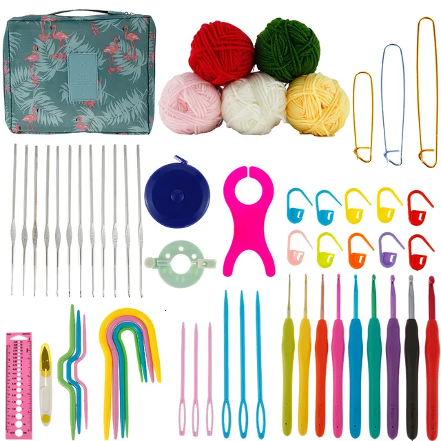 Arts And Crafts Crochet Hooks Kit With Storage Bag Weaving
