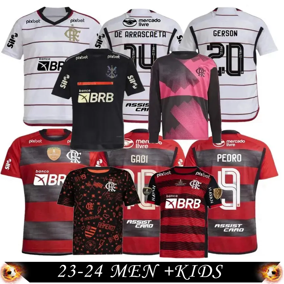 2023 2024 Flamengo voetbalshirts 23 24 DIEGO E.RIBEIRO GABRIEL B. GABI PEDRO VIDAL DE ARRASCAETA GERSON B.HENRIQUE Camisa Mengo Heren dames kinderkit voetbalshirts