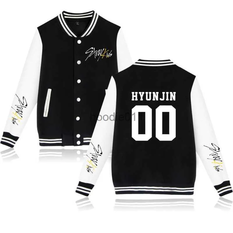 Jaquetas masculinas Hot Coreano Star Idol Stray Kids Beisebol Moda Casual Impressão Mulheres / Homens Jaqueta e Jaqueta de Beisebol de Motocicleta Casacos L230925