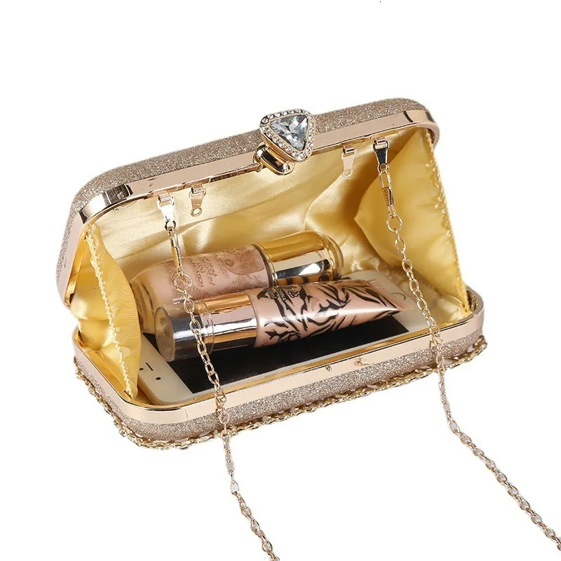 Bolso De Noche Pequeño Con Diseño De Caniche Y Cristales - Color Dorado/plateado, Ideal Para Bodas, Fiestas O Cócteles