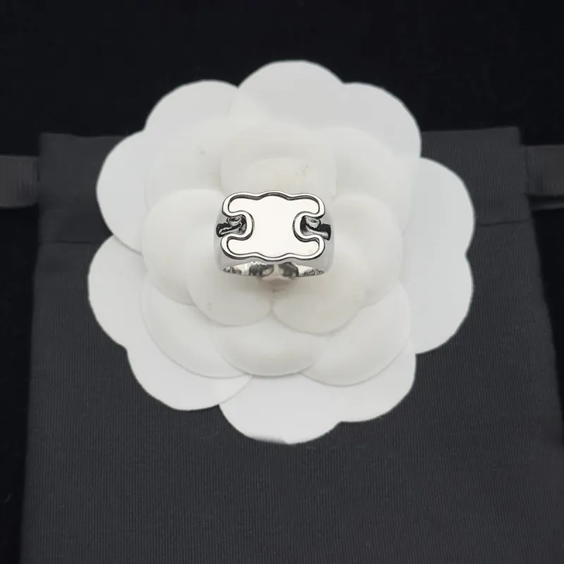 Классические мужские дизайнерские кольца для женщин, роскошные кольца с покрытием, винтажные серебряные буквы, модные унисекс, homme Bague CHD23092513-6 superka