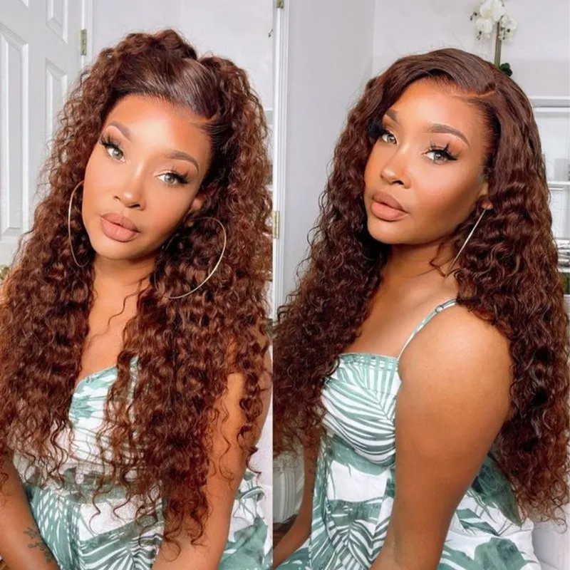 Perruque Lace Frontal Wig 360 Brésilienne Bouclée, Cheveux