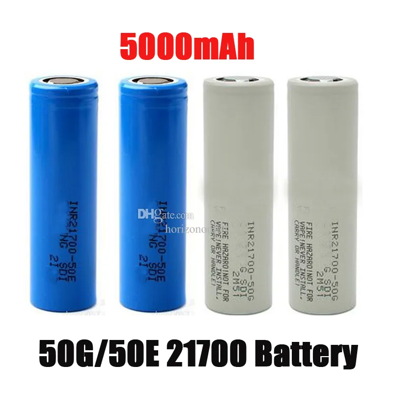 High Quality INR21700 50G 50E 5000mAh 21700 Battery 35A 3.7V Grey Blue Drain Rechargeable Lithium Batteries Cell For Samsung VS 30T 40T UPS