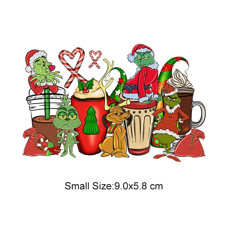 Christmas Grinch Iron On Transfer Heat Transfer Paper Design Sticker DIY  Decor