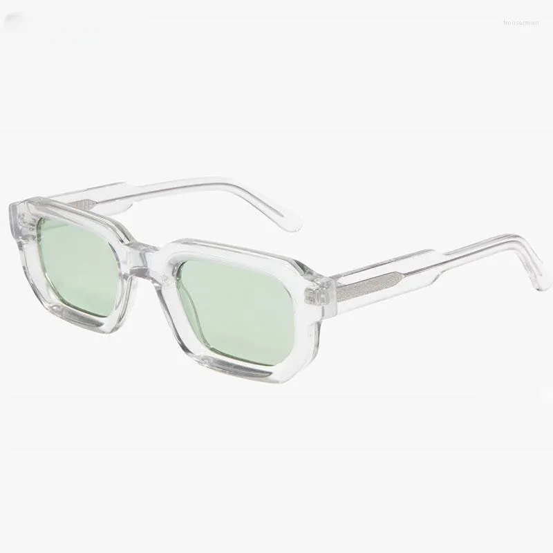 サングラスレトロスクエアパンクアセテート偏光メンガラス女性ビンテージ高品質の眼鏡フレームゴーグルアイウェアUV400