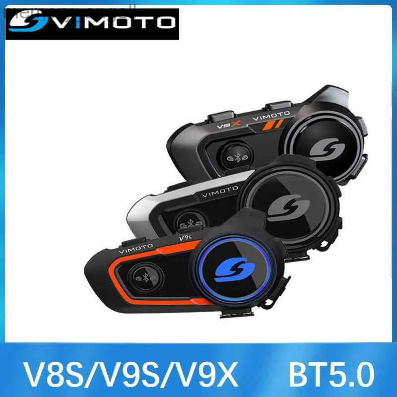 Walkie Talkie Vimoto Çin Versiyon V8S/V9S/V9X Motosiklet BT5.0 Kask Kulaklık Seti İnterkom -Meksiz çok fonksiyonlu çok işlevli Rider Interphon HKD230925