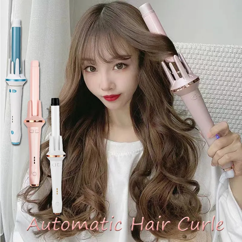 Curling Irons Automático Curling Ferro Profissional Rotativo Modelador de Cabelo Íon Negativo Cuidados de Cabelo Ferramentas de Estilo Elétrica Cerâmica Curling Wand 230925