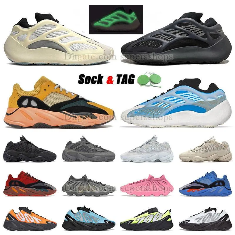 700 V2 V3 RUNNINGskor Herrens kvinnor Sneakers Sportskoslöpare Utility Black Oat Tailgate Tail Light Natural Cinder Carbon Bone Beige Kanyes Outdoor Trainers