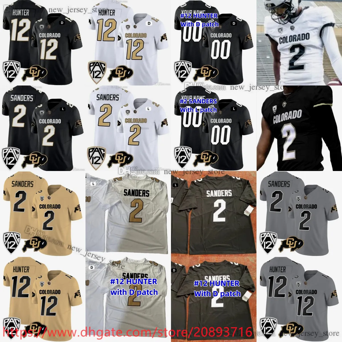Custom S 6XL NCAA 2023 New Legend Football Colorado Buffaloes 2 Shedeur Sanders Jersey Stitch