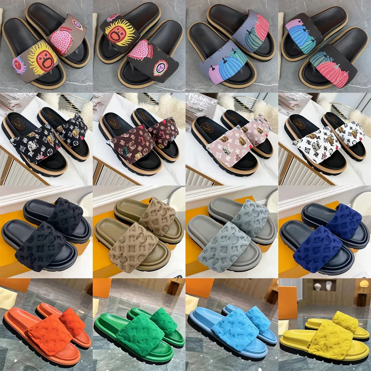 Sandales de luxe de créateurs Pantoufles Femmes Hommes Pantoufles Pantoufles de pain Sandales Pantoufles de marque Pantoufles de skateboard Chaussures en cuir Chaussures plates à enfiler Chaussures décontractées Bottes