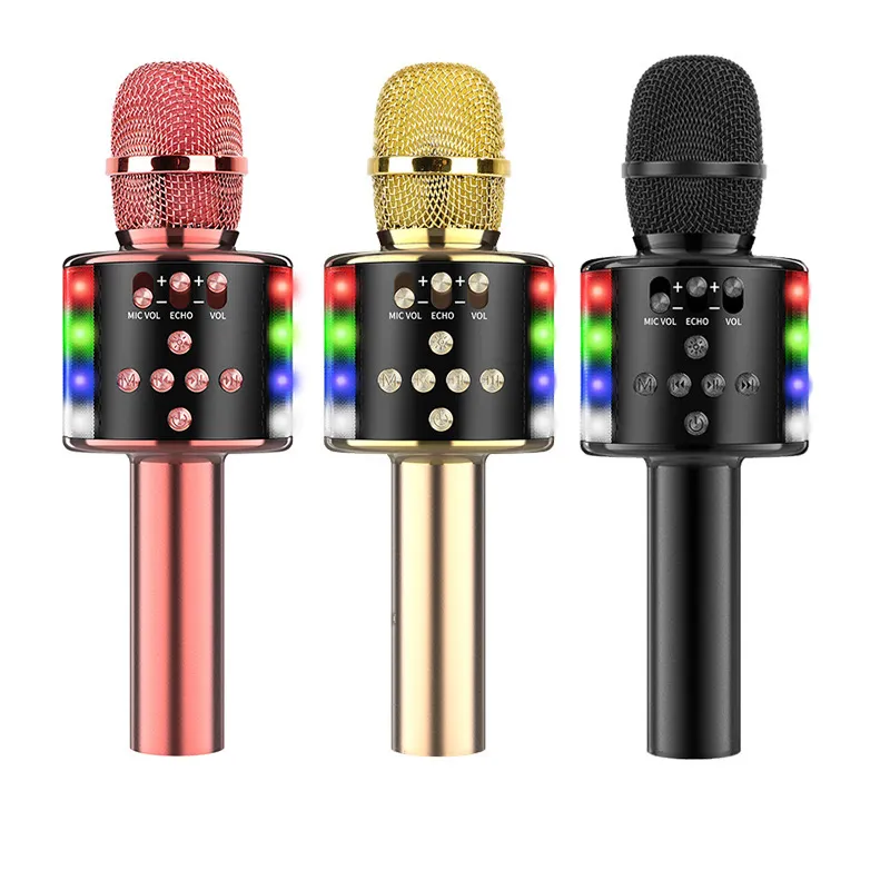 Draadloze Bluetooth-luidsprekers Microfoon D168 Draagbare Bluetooth-compatibel voor zingende luidspreker Thuis KTV Handheld Mic Karaoke kinderen