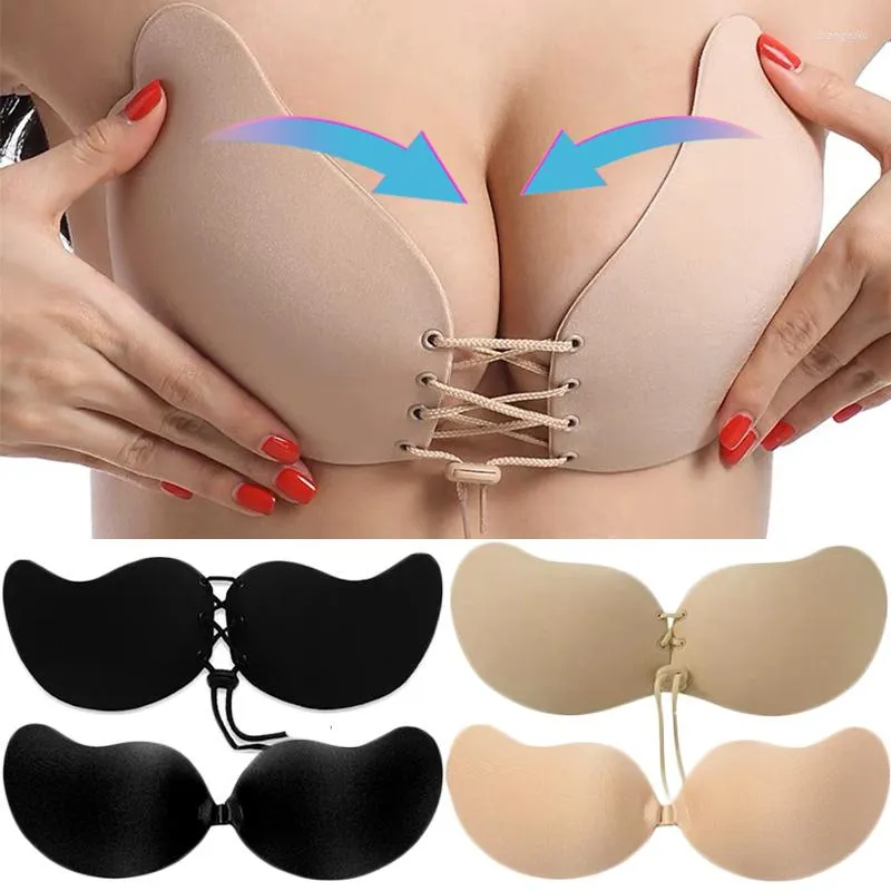 Silicone Sticky Invisible Backless Bra Strapless Push Up Bralette
