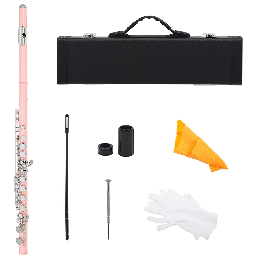 16-gaats fluit gesloten gat C-sleutel roze professionele fluit houtblazersinstrument