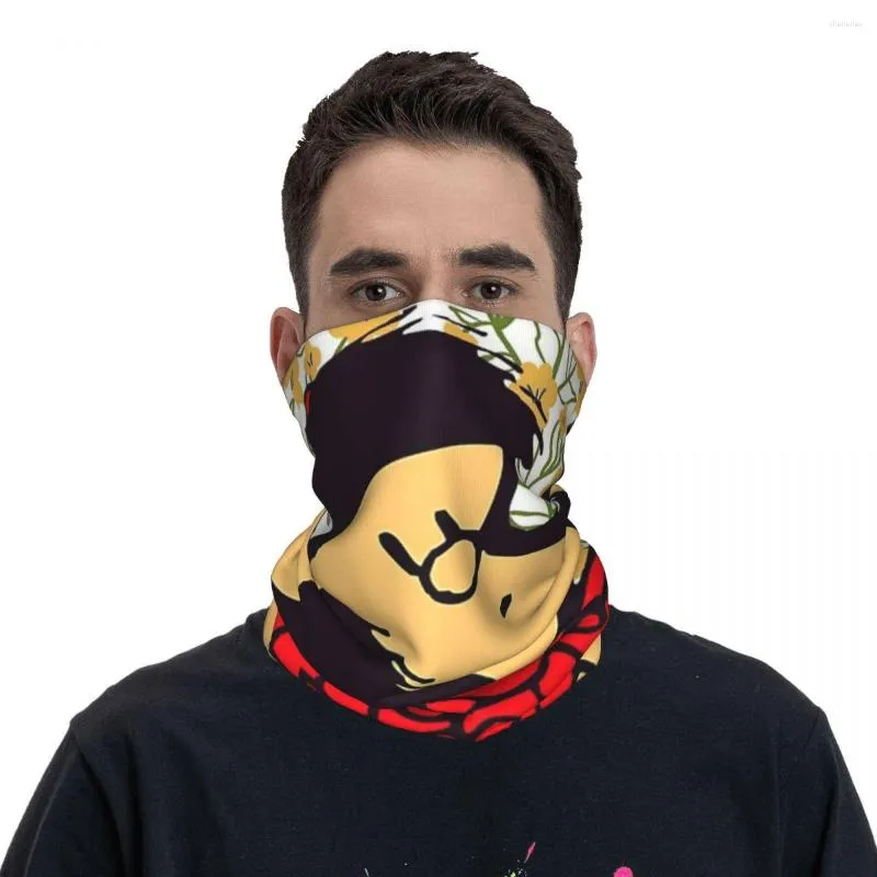 Foulards Mafalda Fleurs Bandana Cou Gaiter Imprimé Coupe-Vent Kawaii Masque De Dessin Animé Écharpe Multi-usage Couverture De Cyclisme Chaud Sprots Adulte