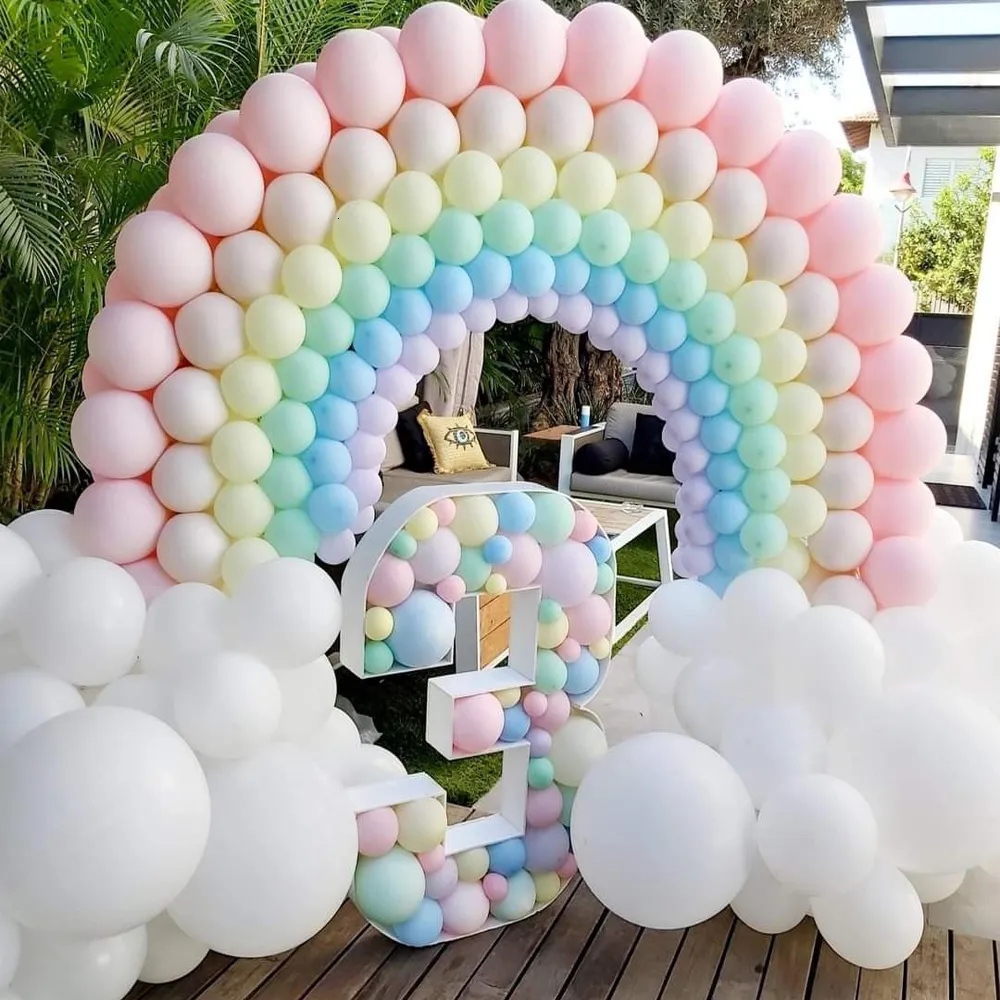 Andra evenemangsfestleveranser 137 st Bohemian Rainbow Balloon Garland Arch Kit Macaron Pastel Balloon Wedding Birthday Party Decorations Kids Girl Baby Shower 230923