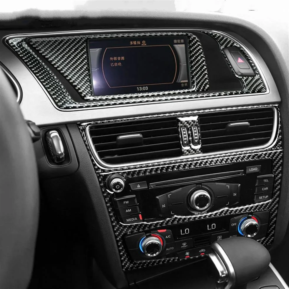 Flat Store Autocollant pour volant de voiture en fibre de carbone pour Audi  A4 A1 A3 A5 A6 A7 Q7 Q5 Q3 A8 Accessoires de décoration intérieure