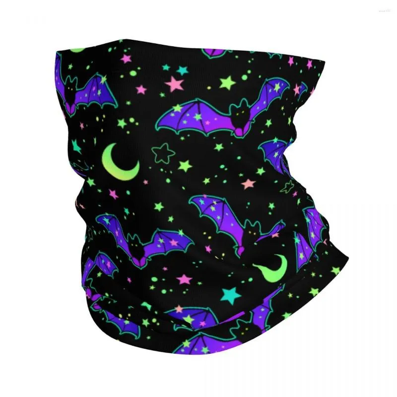 Scarves Halloween Bat Stars Cartoon Bandana Neck Cover Printed Balaclavas Magic Scarf Warm Cycling Hiking For Men Women Adult All Season