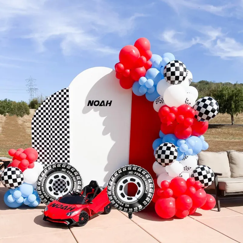 6pcs Racing Car Party Decorations Race Car Balloons Motorcycle Foil Balloon Boy Birthday Party Decor Kids Toy Baby Shower Supplies I3966519915