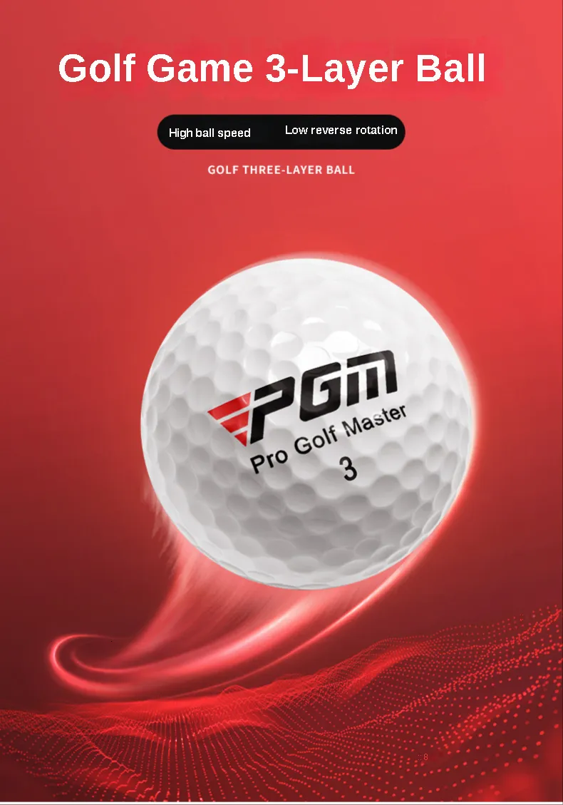 Golf Balls PGM Golf 3 Layer Game Ball With High Elasticity Rubber Golf