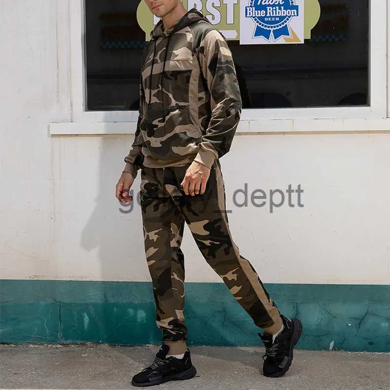 Camouflage Fog Hoodie Tracksuit Set For Men Long Sleeve Sweatshirt And Pants Slim Fit Streetwear J230925 From Gallery deptt 24.6 DHgate.Com