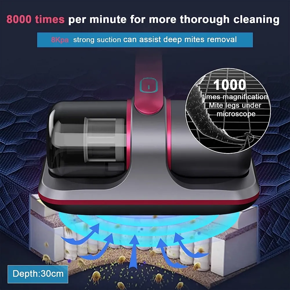 New Handheld Cordless Cleaner, Deep Mattress Cleaner with High-Frequency  Double Beat, Small Portable Cleaner for Bed, Great for Sofa, Bed, Carpet