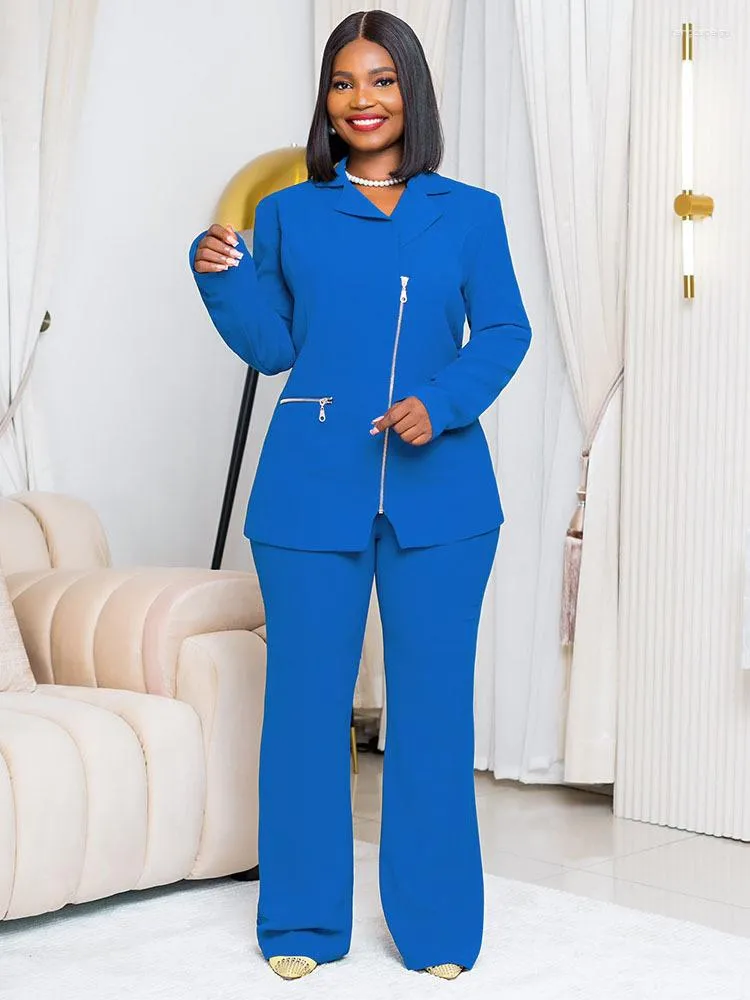 Dwuczęściowe spodnie damskie plisowane set Flare Flare Long Rleeve i prosta szeroka noga 2023 Fashion 2 Sets Tracksuit