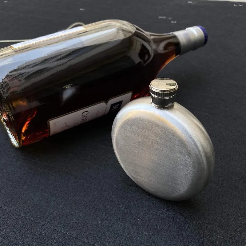 Flacons de hanche 5oz bouteille de vin russe Pot d'alcool rond flacon de whisky en acier inoxydable accessoires de boisson d'alcool