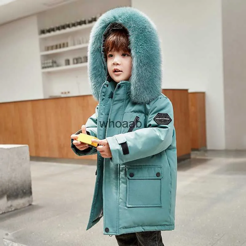 Down Coat OLEKID 2023 Boys Winter Coat 30 Degree Russian Winter