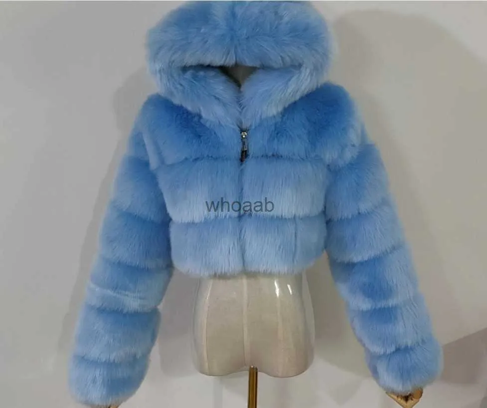 Women's Fur Faux Fur L XL 2XL 3XL Women's Faux Fur Warm Slim Outwear Vest Fake Fox Waistcoat Jacket Short Furs Coat Fluffy Zipper Jacket Black Green Pink Gray YQ230925