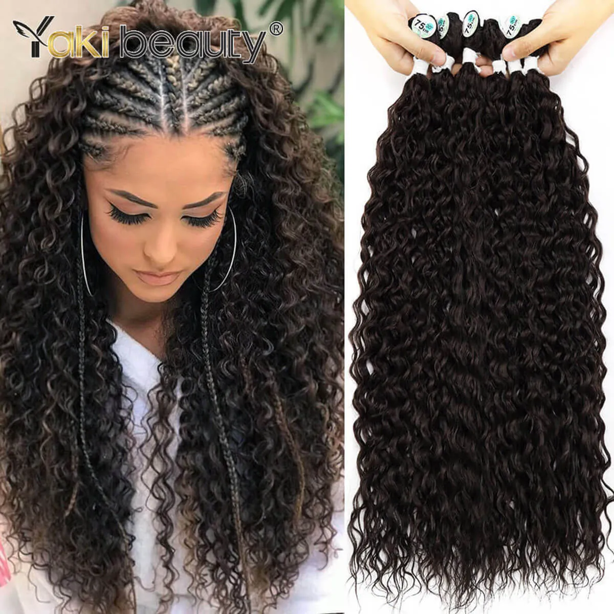 Cheveux humains en vrac synthétiques bouclés cheveux faisceaux vague d'eau cheveux tissage Anjo plus organique glace soie extensions de cheveux de haute qualité tissage YAKI BEAUTY 230925