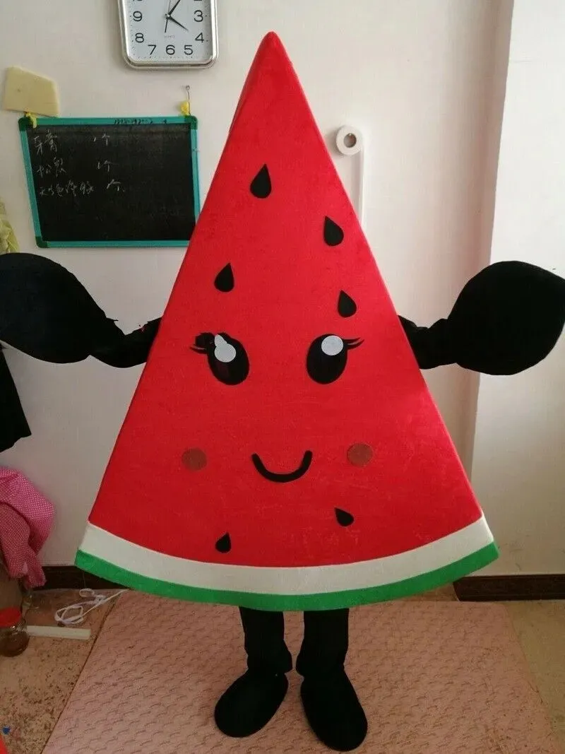 Halloween hoogwaardige watermeloen mascotte kostuum cartoon fancy jurk snelle verzending volwassen maat