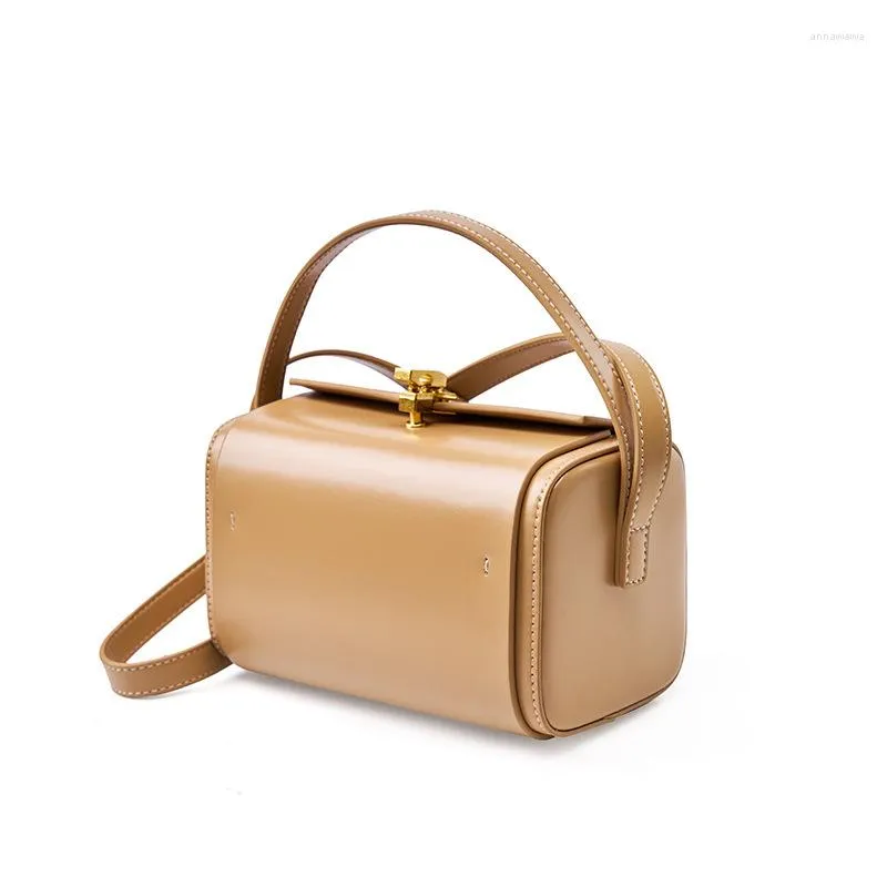 Avondtassen GPR Echt rundleer Dames Lunchbox Tas Dames Schouder Luxe Vrouwelijke handtassen Mode Crossbody