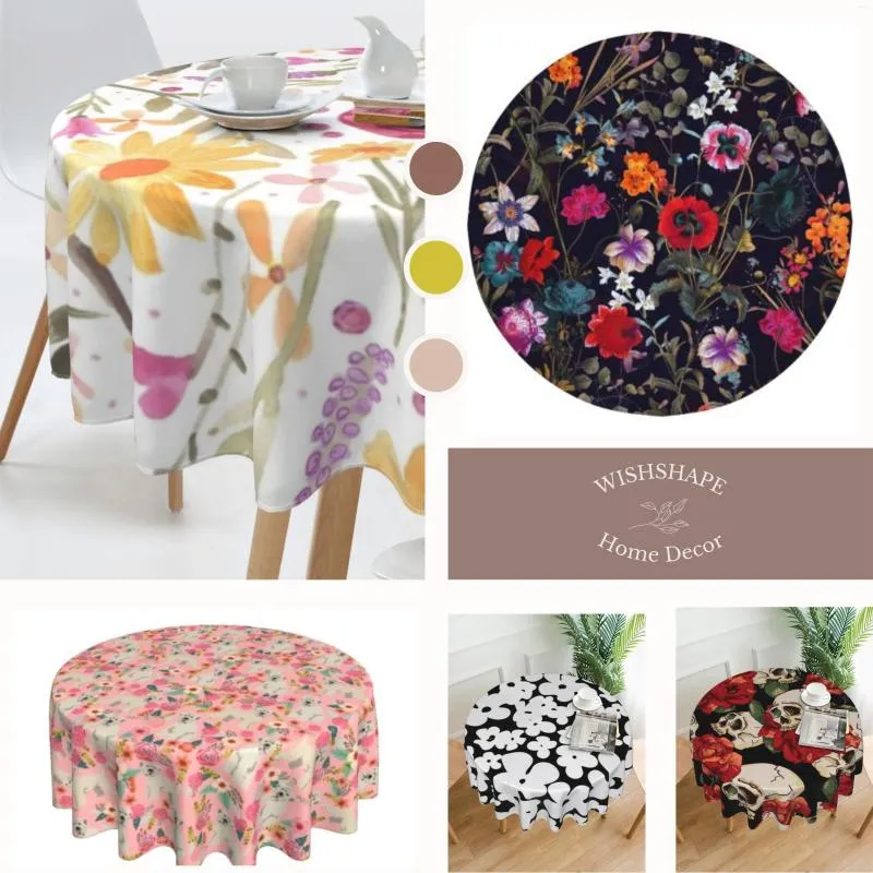 Tafelkleed Bloementafelkleed Kawaii Cover Banket Aangepaste decoratie Polyester