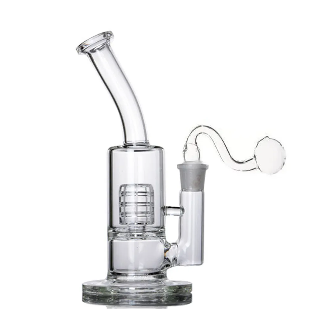 9,5 cala szklane bongs mocny platforma Dab Hakahs Matryca stereo Perc 14 mm miski dymne rurki wodne okulary