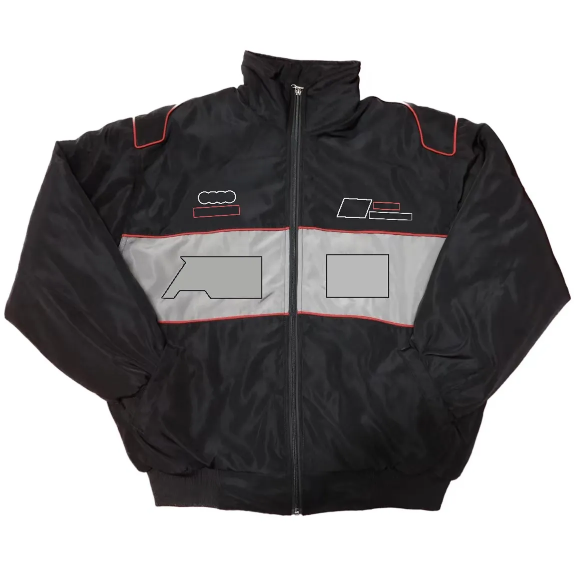 2023 F1 Veste en coton brodé Formule 1 Casual Veste coupe-vent zippée pour hommes Coupe-vent de moto Veste vintage chaude en plein air