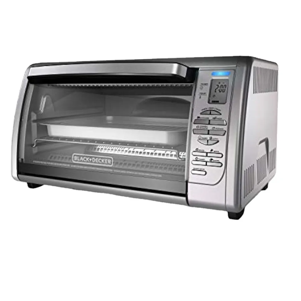 BLACK+DECKER Convectie broodroosteroven, roestvrij staal, pizzaoven, elektrische oven, keukenapparaat