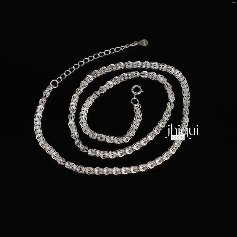 Chaînes 1PC 925 Sterling Silver 40 5cm Phoenix Tail Chain Collier pour femmes S925 Fine Bijoux