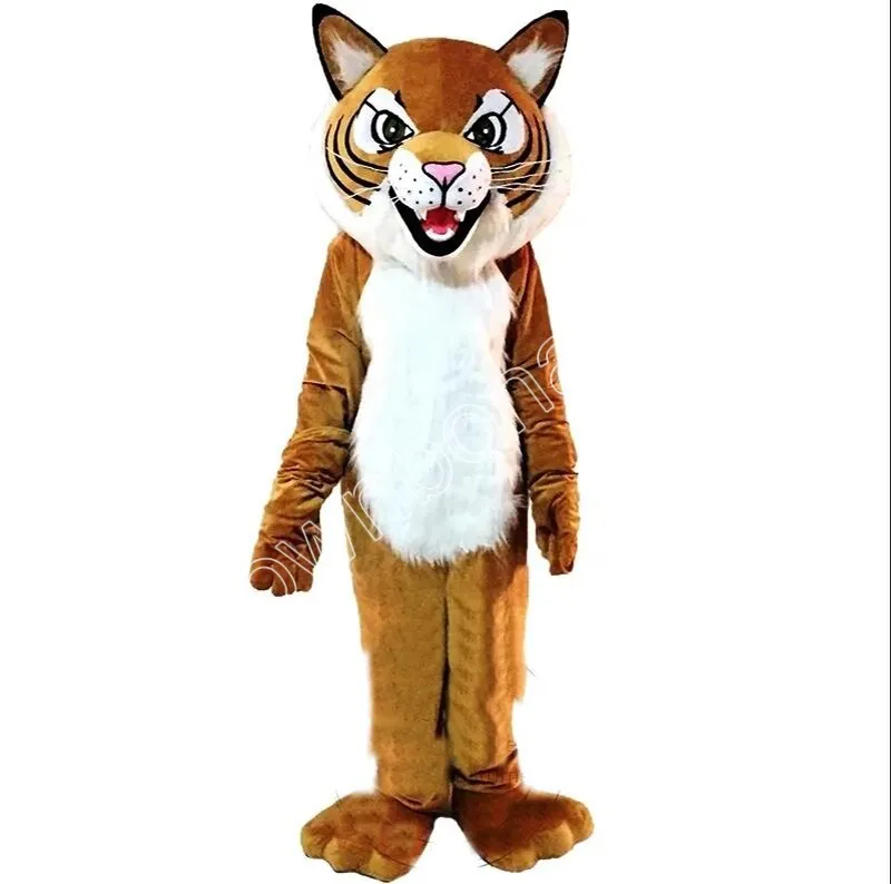 Diskon Besar Tiger Maskot Kostümleri Cadılar Bayramı Karikatür Karakter Kıyafet Takım Xmas Açık Mekan Partisi Kıyafet Unisex Promosyon Reklam Giysileri
