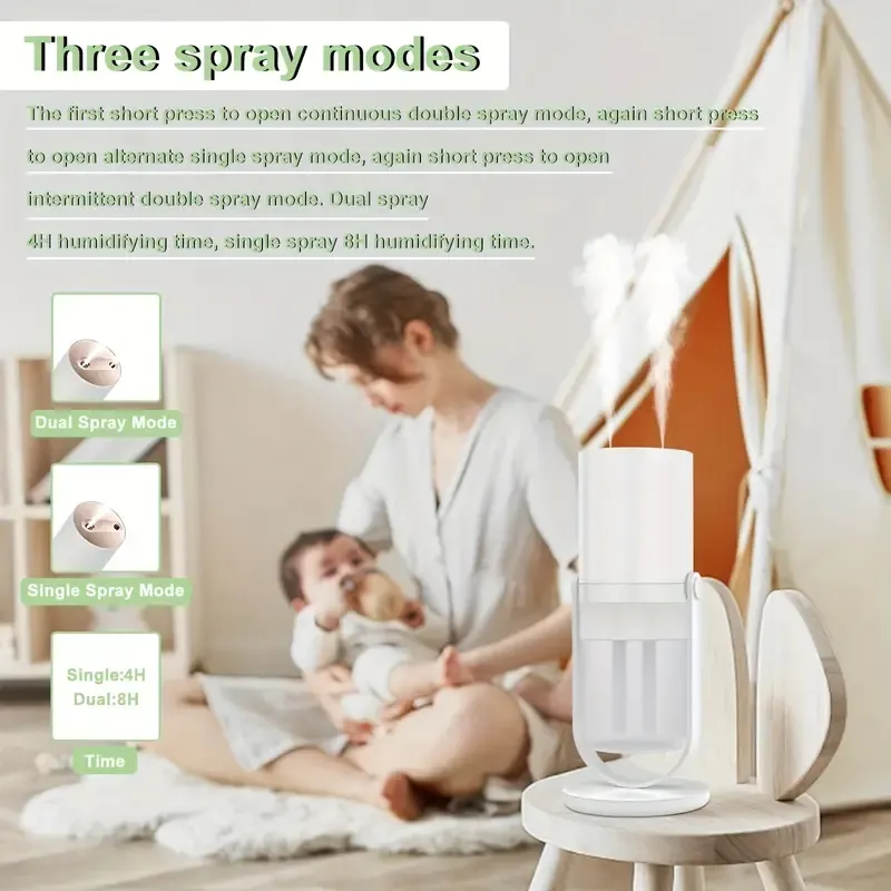 Anti Gravity Water Droplet Humidifier 500ml for Nursery Room Travel Home